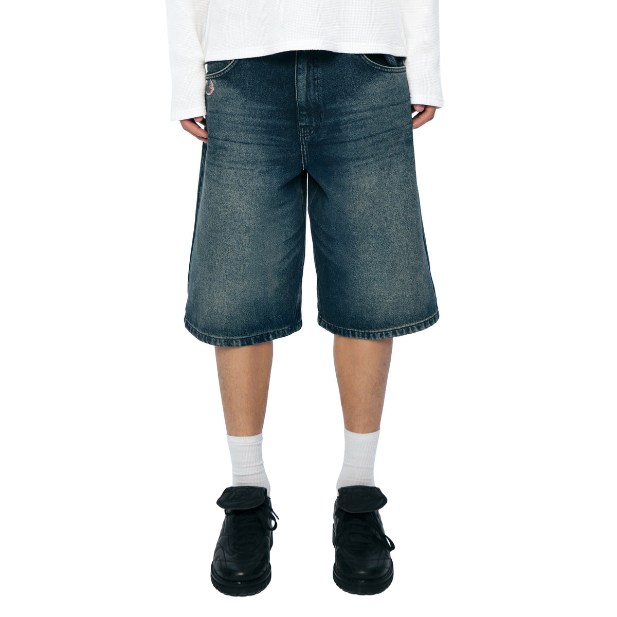 "koi fish v2" Jorts washed indigo